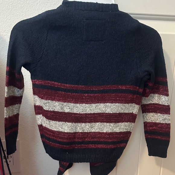 NWOT Abercrombie & Fitch Kids Striped Cardigan Sweater - Picture 2 of 2